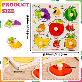 GwaOery Wooden Puzzles Jigsaw, Montessori Toys Fun Kids Games for 1 year old Learning Educational Toys Preschool Educational Jigsaw Puzzles for Toddlers Boys Girls Birthday Gift