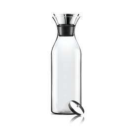 EVA SOLO | Fridge Carafe 1.4L | For Hot & Cold Drinks | 100% drip-free | Dishwasher-safe Borosilicate Glass | Stainless steel & Silicone Pouring Lip | Fits Most Refrigerator Doors | Danish Design