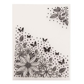 arriettycraft Flower Leaves Butterfly Corner Plastic Embossing Folder for Scrapbook DIY Album Card Tool Plastic Templates Folder