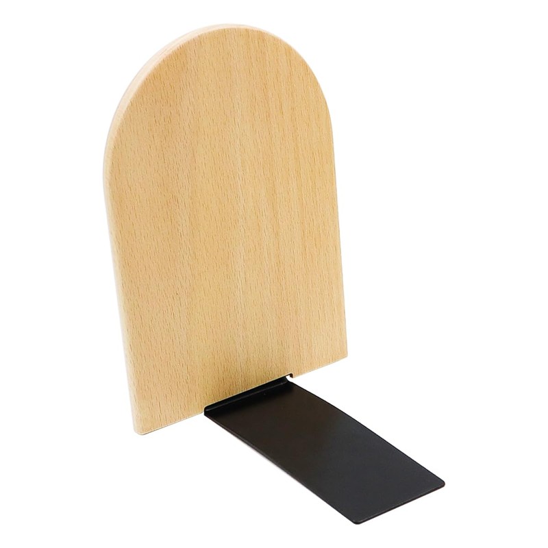 Tiardey 2 Pack Book Ends Natural Anti Slip Book Stopper,Book