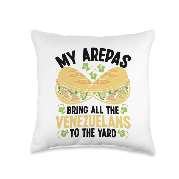 Venezuelan Snacks Arepa Grill Arepa Flour Arepas Making Throw Pillow