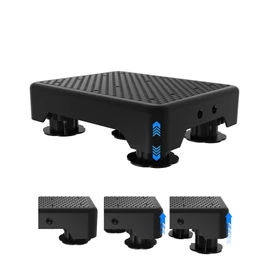 Adjustable Step Stool for Adults, Bed Step Stools, 600 LBS Capacity Safety Wide Step Platform, Indoor and Outdoor Steps for Seniors, Non-Slip Stepping Stool Elderly Assistance, Black