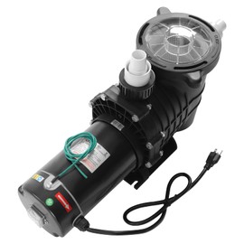 1.5HP Dual Voltage Pool Pump Swimming Pool Pumps Motor 108GPM Powerful Self Priming Dual Voltage Pump With Filter Strainer Stable Performance For Hotels Restaurants Aquaculture (1100W)
