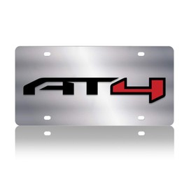Eurosport Daytona- Compatible with -, GMC AT4 Stainless Steel License Plate