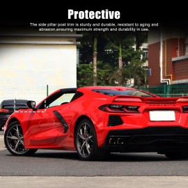 MXT-23 Real Carbon Fiber Side View Mirror Frame Cover Ring For Corvette C8 2020-2025