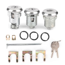 WQAPVHBG Car Door Lock Replacement, OE Number 654394765282 Key Cylinders and Car Door Trunk Keys, Iron Trunk Boot Lock Cylinder Kit as Accessories Replacement for Trunk Lock