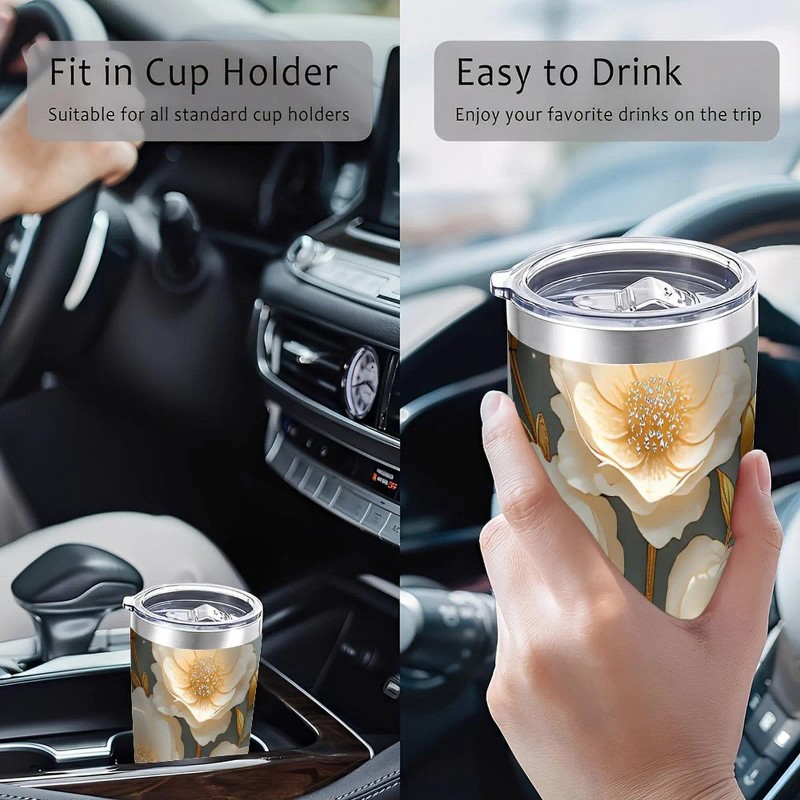 Elegant 20oz Double Silver Side Insulated Mug with Sweat-Proof Designcapacity:
