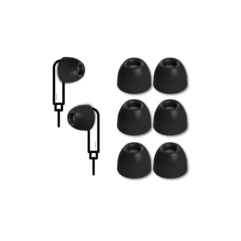 Comply TRZ-500 Series Round 2.0 Foam Replacement Earphone Tips, Small/Medium/Large