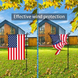 HOOSUN 22 Pack Garden Flags Clips And Stoppers,Clips for Garden Flag Holders,Rubber Stoppers Yard Flag Holder Clip for Small Flags,Garden Flag Stand Accessories