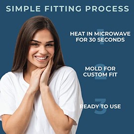 Kloud Night Guard - Protector bucal para apretar los dientes y rechinar los dientes, paquete de 2 protectores bucales dentales moldeables personalizad
