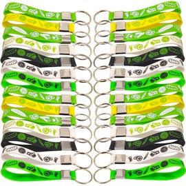 CupaPlay 24PCS Pickle Rubber Keychains - Cute Vegetable Canned pickles Theme Party Favors Supplies Decorations Birthday Baby Shower Silicone Keychains