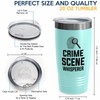 Detective Teal Edition Viking Tumbler 20oz - Crime scene whisperer