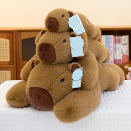 TITQWOP Kawaii Capybara Plush - Ultra-Soft Adorable Capybara Stuffed Animal, Huggable Stuffed Toy Gift for Kids, Girls, Boys (17.7in-Capybara)