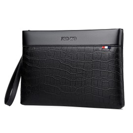 FSD.WG Clutch Bag Men's Women's Stylish Popular Second Bag Handbag Leather Wedding Ceremonial Party Lightweight Formal Brand, black, (C), Free size