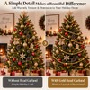 Gold Christmas Wood Bead Garland, 12 FT Farmhouse Boho Tree