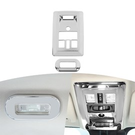 JOSHELA for RAM Overhead Console Dome Light Cover Trim for RAM 1500 2010-2015 Chrome Interior Accessories 2pcs