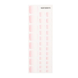 Wekcekcek Semi Cured Gel Toenail Strips, 32 Cream Pink Gel Toenail Stickers - Works with Any Nail Lamps Gel Pedicure Strips Full Nail Wraps with Nail File & Wood Stick