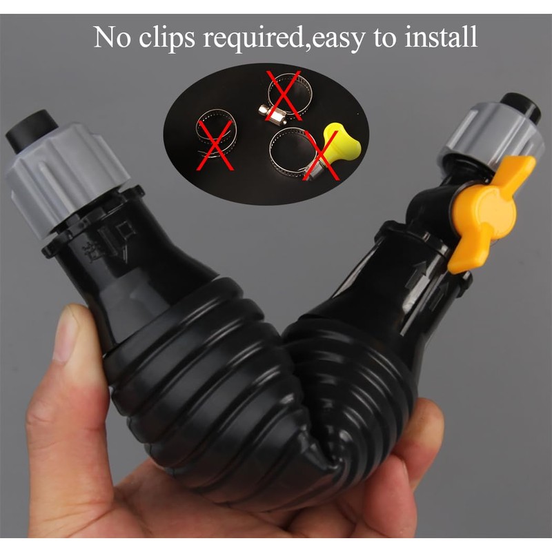 Gas Siphon Pump for Gasoline with 6.5FT Siphon Hose, Manual