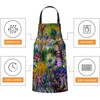 Smooffly Monet The Iris Garden Apron Unisex Adjustable Bib Apron,