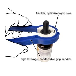 Intulon Bottle Opener, Multi-Purpose Cap Opener, Compact, 3 Sizes, Multiple Colors | V6 | For Seniors, Weak Hands, Arthritic Hands (Blue, Small)