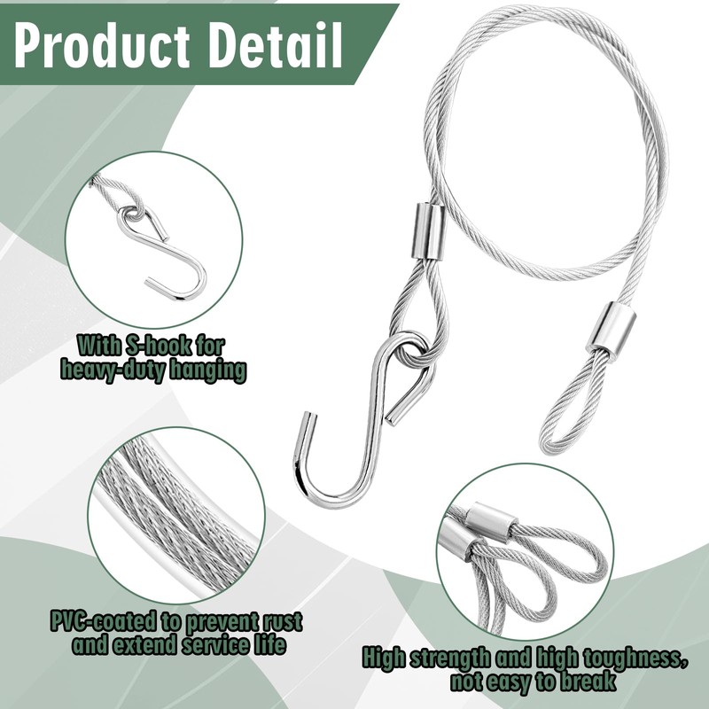 Kingdder 4 Pcs 18" Hanging Cables Chain with S Hook