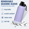 OLDLEY 32 oz Insulated Water Bottle With Straw, Stainless Steel