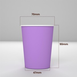 Pack of 100 Paper Cups 200 ml Eco Friendly Biodegradable Disposable Made in Italy Outdoor Warm Drinks Colourful Water Made and Packed in Italy