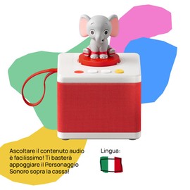 FABA - Storyteller - Audio Box with Sound Figure Ele the Elephant - Educational Toy Italian Version for Children 0 to 6 Years