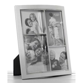 Shudehill Giftware 4 Picture Decorative Collage Chrome Family Photo Frame
