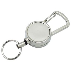 prendre PR-REEL02 Key Reel, Reel, Carabiner, Compact, Lightweight, Key Ring, Keyring, Cord, Fishing, Camping, Outdoors, Stretchable, Stretchable