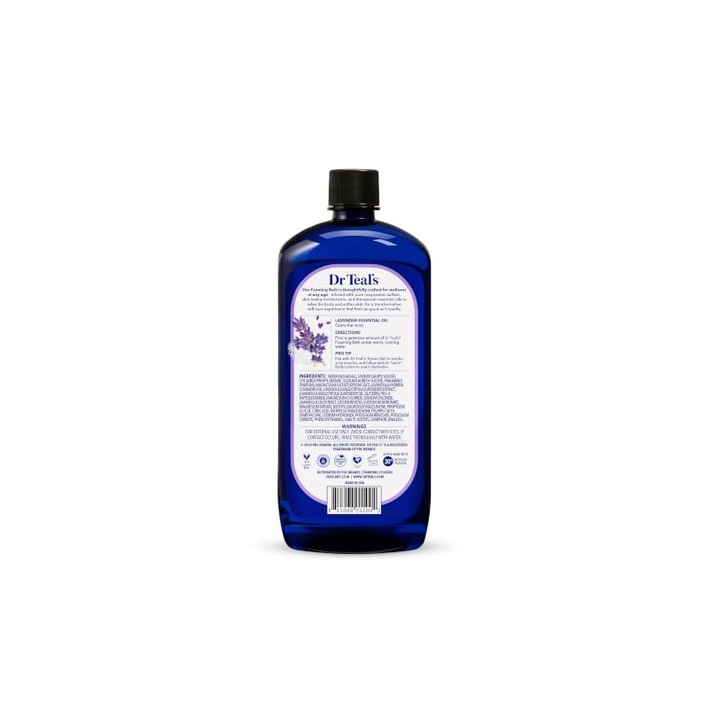 Dr Teals Foaming Bath with Pure Epsom Salt, Soothe Sleep