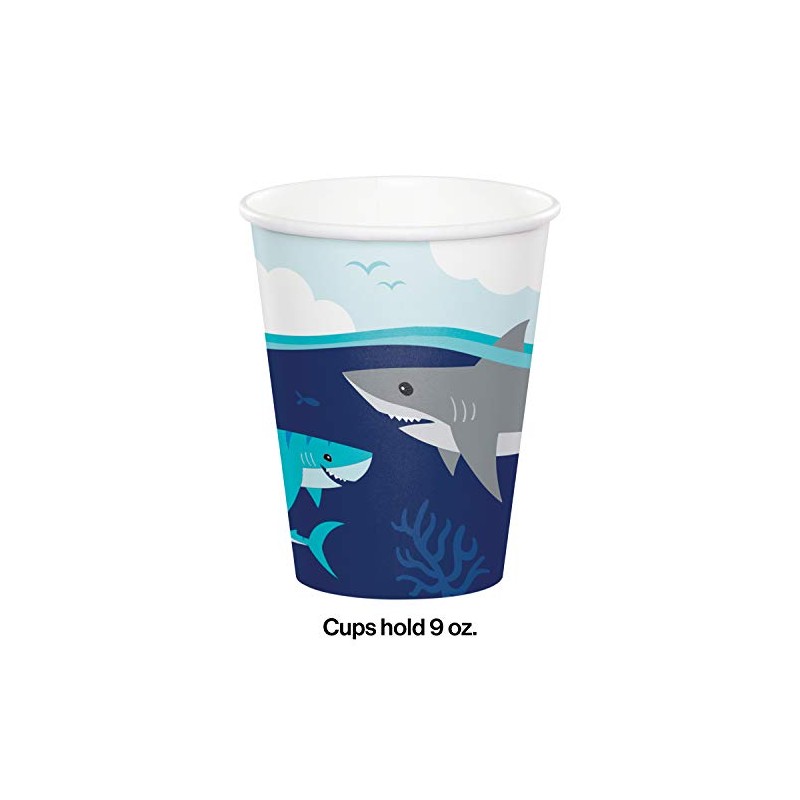 Shark Party Paper Cups, 8 ct