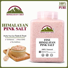Himalayan Chef Himalayan Cooking Pink Salt, Pink Salt Fine Grain, All-Natural & Organic Salt, Plastic Jar-5 lbs