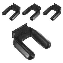 sourcing map Wheel Stoppers, 4 Pcs 7.5cm Furniture Stopper Furniture Wheel Caster Cups Rubber Non-Slip Foot Mats Bed Caster Stoppers for Sofas Beds Hard Floors, Black