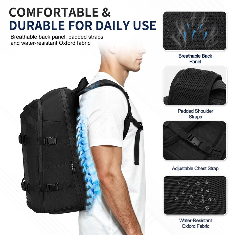 SUIKIHUM Gym Backpack Men Women 17" Laptop Work Backpack Business