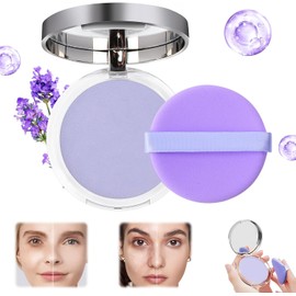 Polvo Compacto, Polvo Traslucido, Mate de Lavanda, Control de Aceite Bella Textura Seda, Resistente al Agua, Larga Duración