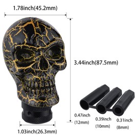 Padaodao Skull Car Gear Shift Knob Racing Stick Grip Shifter Lever Handle Automotive Accessories fit Most Manual Automatic Vehicles, Black