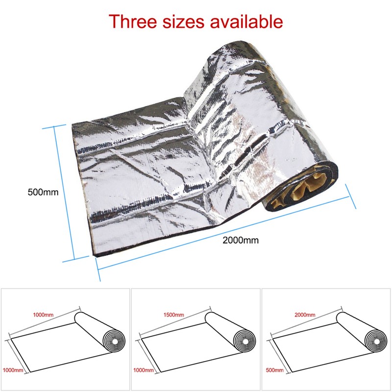 6mm 500x2000mm 20〃x79〃 Auto Car Truck Firewall Heat Sound Deadener