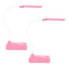 2 Sets LED Desk Lamp Pink Flexible Gooseneck Foldable Home