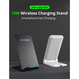 Yoidesu Soporte de Carga Inalámbrica, Cargador Inalámbrico Rápido de 15 W Certificado por Qi para X, para 8, para 8plus, para S6 7 8, para S6 Edge S7 Edge S8+, Estación
