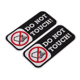 Horayten Car Styling Decals Warning Do Not Touch Hands Window Phone DIY Sticker 150x68mm