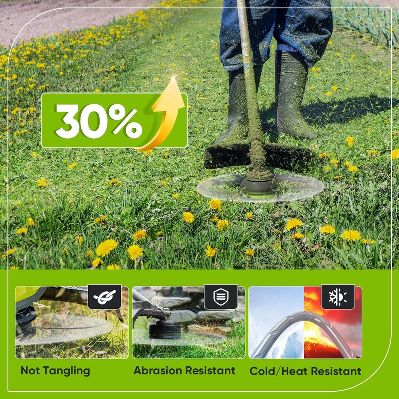 Eventronic Weed Wacker String Compatible with Greenworks, Dual String Trimmer