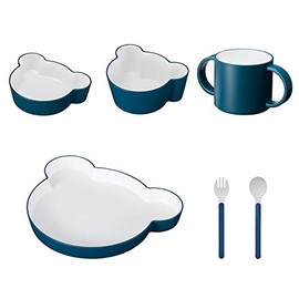 tak KIDS DISH Gift Box Cutlery Bear Navy/Tuck Kids Dishes Dishwasher Safe (Navy) Children's Tableware 1011-NV