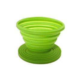 Cheerock Collapsible Coffee Filter Rubber Coffee Maker Reusable Coffee Dripper For Hiking, Camping, Home, Office (Green)