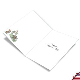 NobleWorks Jumbo Hilarious Father's Day Paper Card 8.5 x 11 Inch with Envelope (1 Pack) Oversize Jumbo Dad Dog Shaker J9209FDG