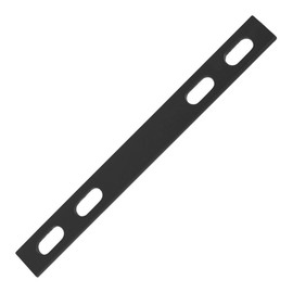 Running grate connector for roof steps, universal connecting element for roof steps and running grates, made of galvanised steel in RAL 9005 (black), ideal for connecting roof steps and climbing steps