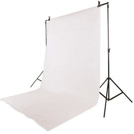 HMTFOTO 6x9ft Video Studio Solid White Photography Backdrop Background Chromakey Muslin Portrait Background Screen for Photography