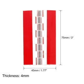 uxcell 2Pcs Acrylic Hinges, 75x45mm Self-Adhesive Clear Hinge with Stainless Steel Shaft Continuous Piano Hinges for Cabinet Drawer Display Stand