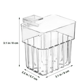 Kisangel 4pcs Aquarium Plant Holder Clear Aquatic Plant Cups with Hooks Fish Tank Holder for Pots Accessories