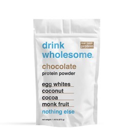 drink wholesome Chocolate Egg White Protein Powder | for Sensitive Stomachs | Gut Friendly | Additive & Dairy Free | No Artificial Sweeteners | No Bloating, Farts or Gas | No Constipation or Diarrhea